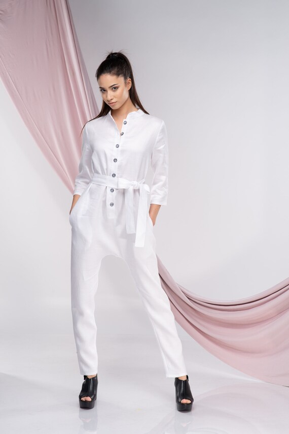 etsy white jumpsuit