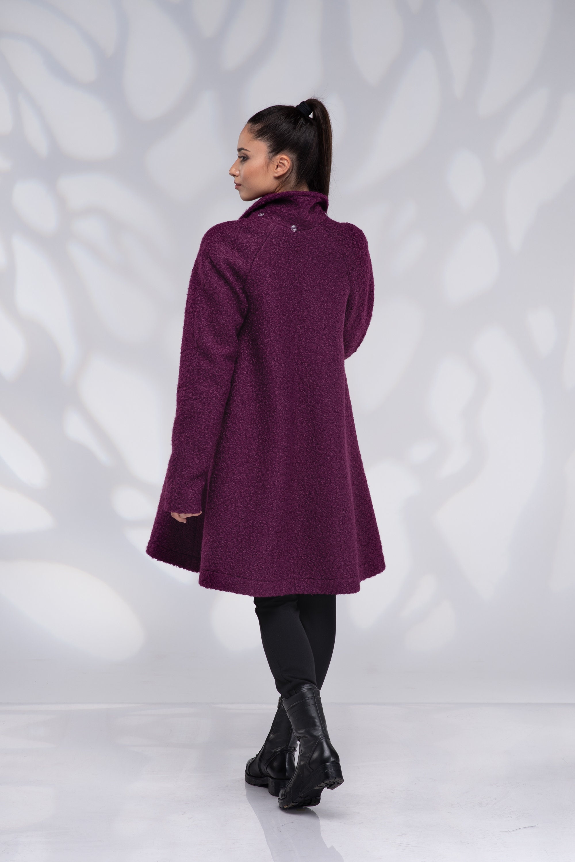 Wool Swing Coat Women, Plus Size Coat, Winter Short Coat, A Line