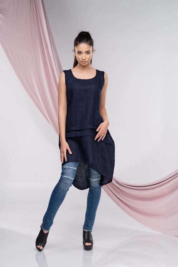 Tunique Verte Sans Manches Jean Bailly - Taille 40/42/44, 100% Polyester, Neuf Sans étiquettes