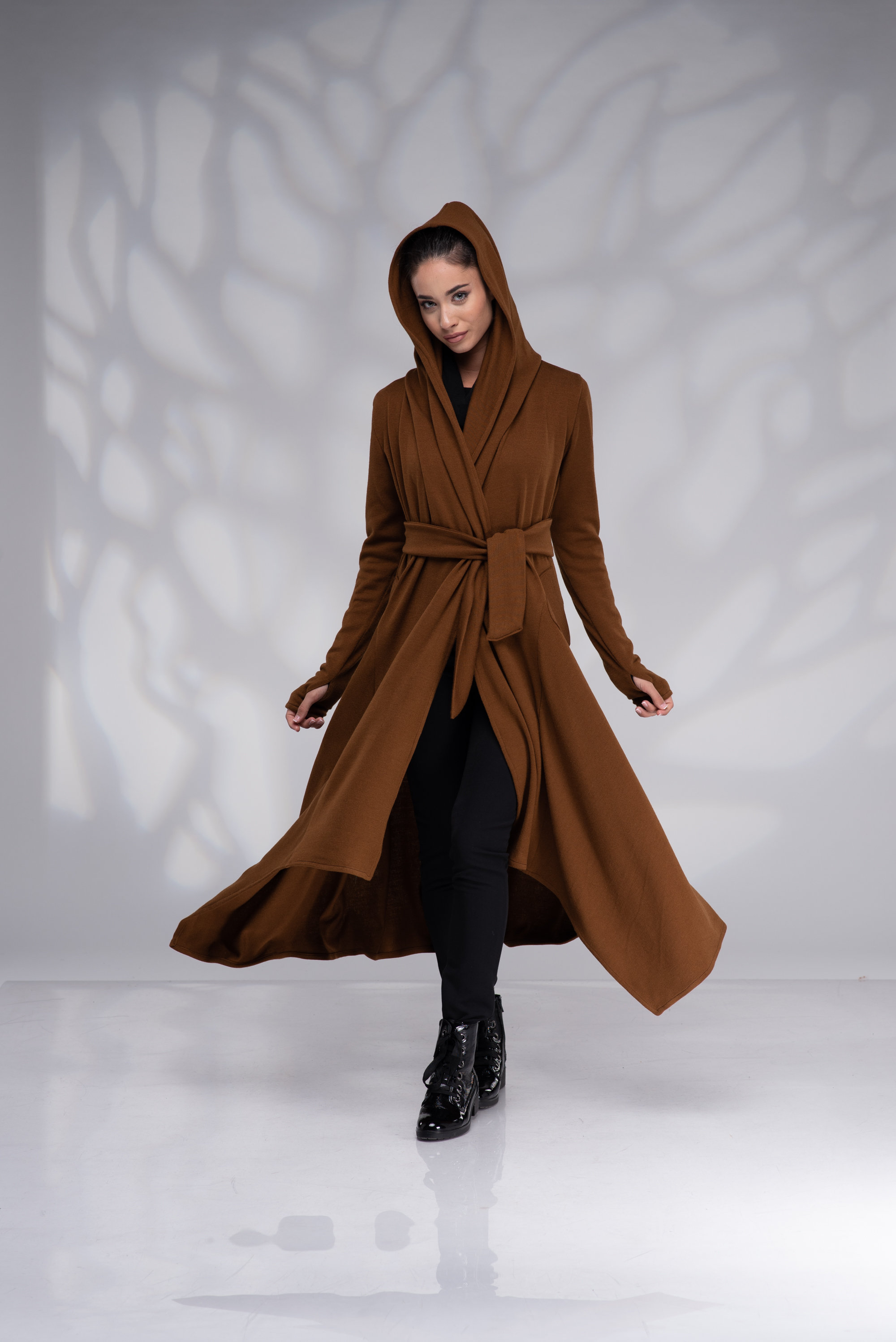 Bianca mustard hotsell hooded coatigan