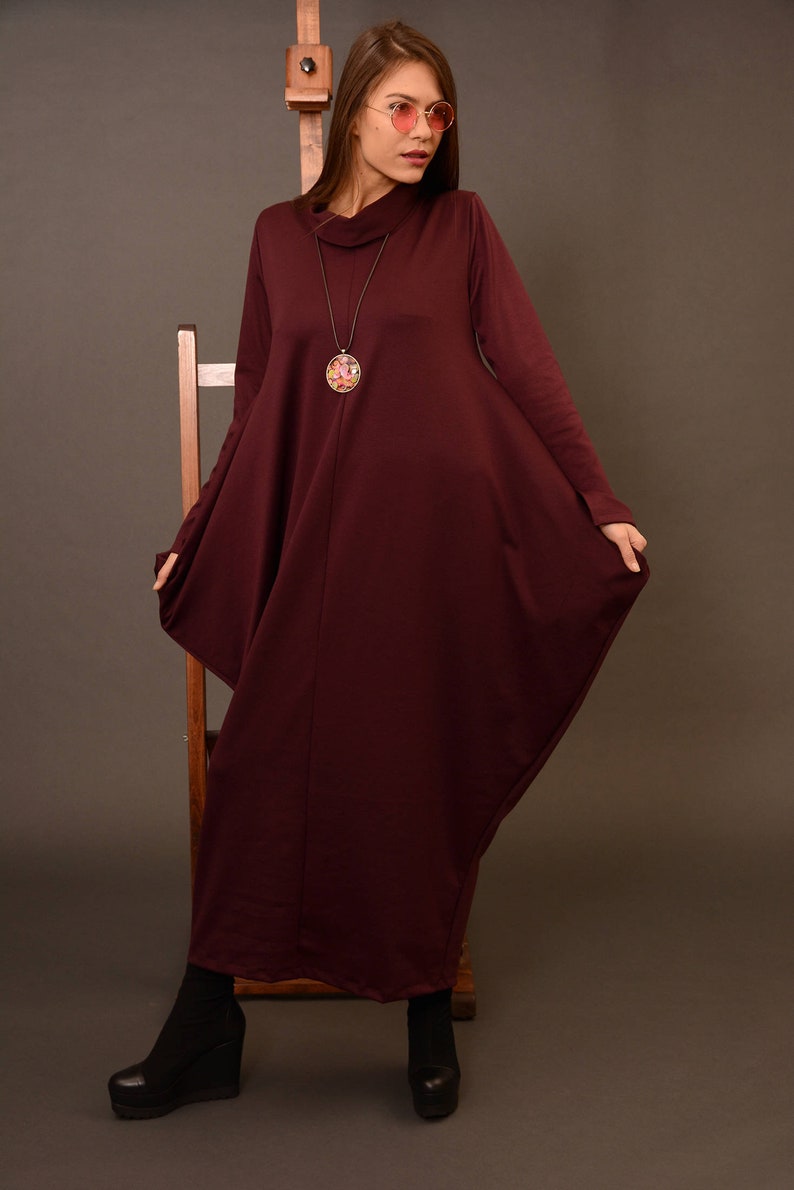Burgundy Winter Dress