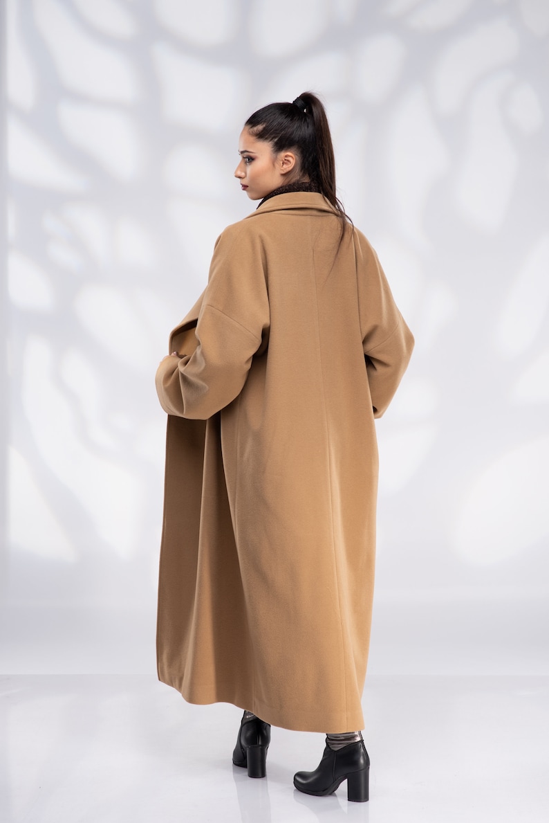 camel colored plus size coat