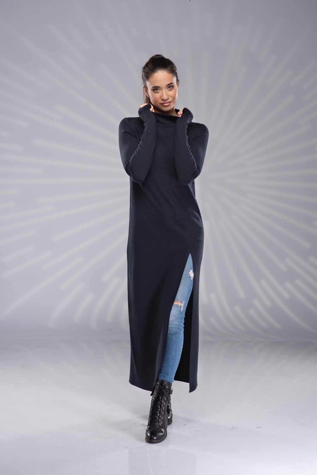 トゥデイフル slit neck knit dress 36 Todayful Slit Neck Knitdress 36