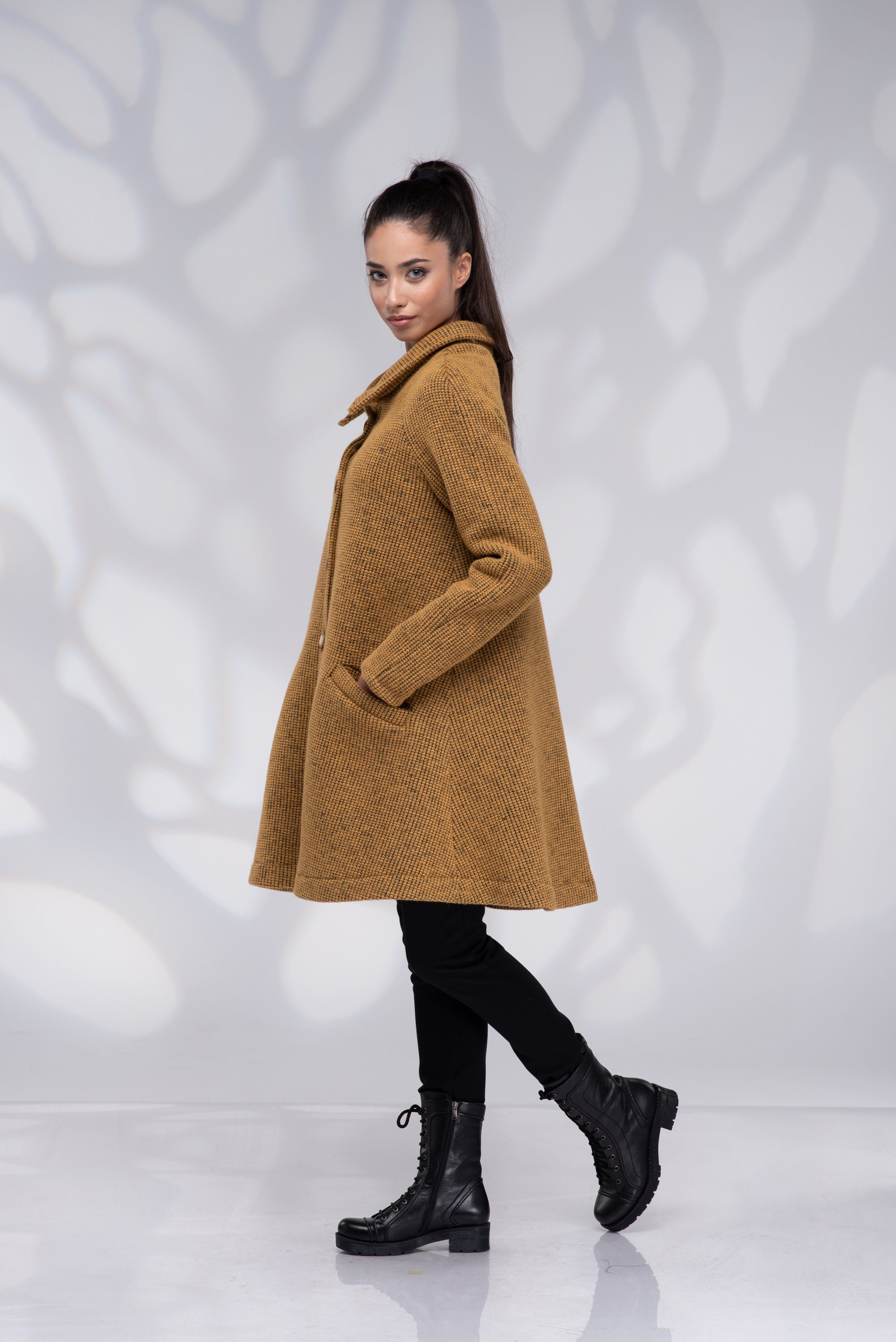 Wool Swing Coat Women, Winter Coat Plus Size, Short Warm Coat -  Canada