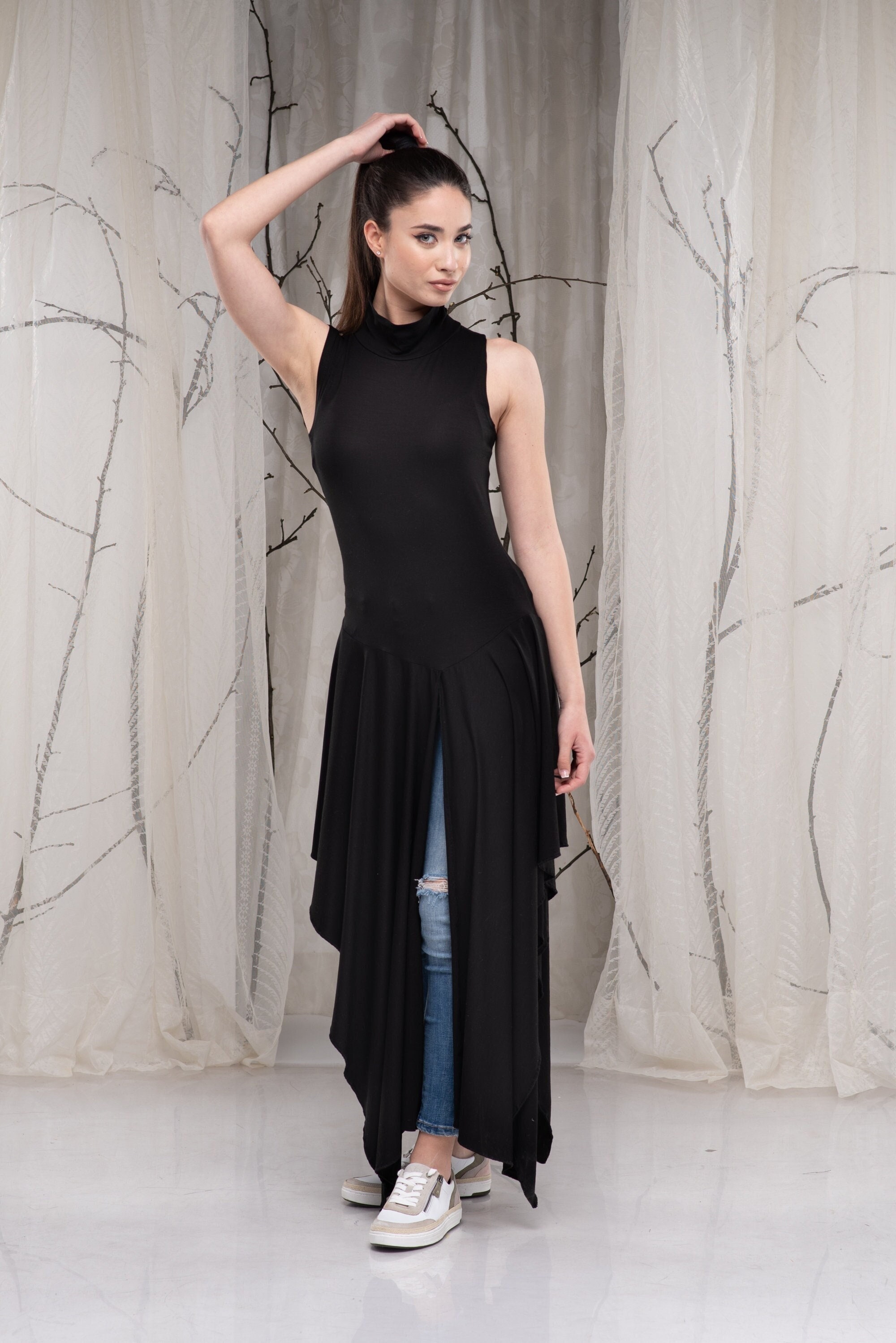 トップス Balloon cami tunic (black) Balloon cami tunic (black) – POPPY