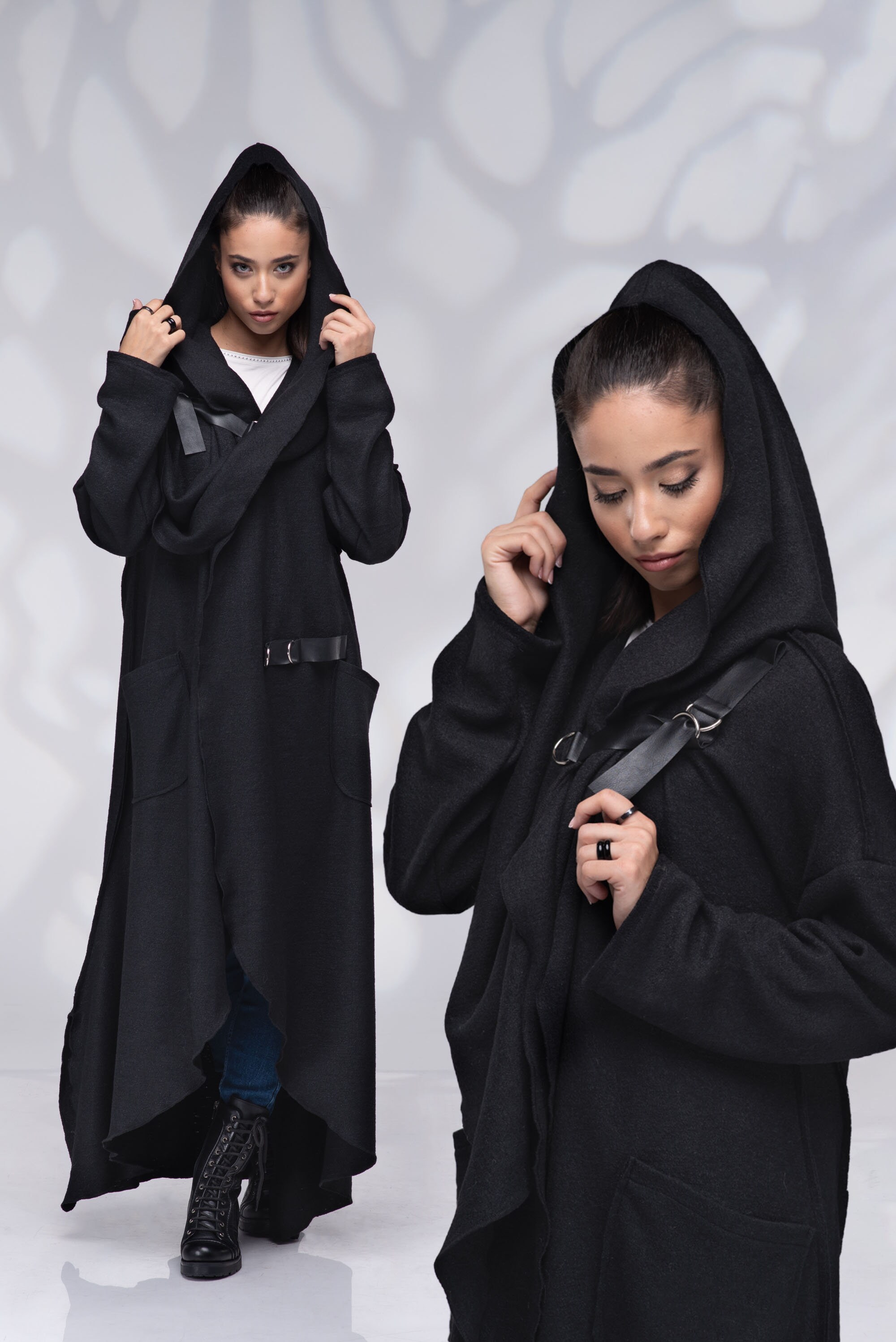 Long Hooded Coat - Etsy