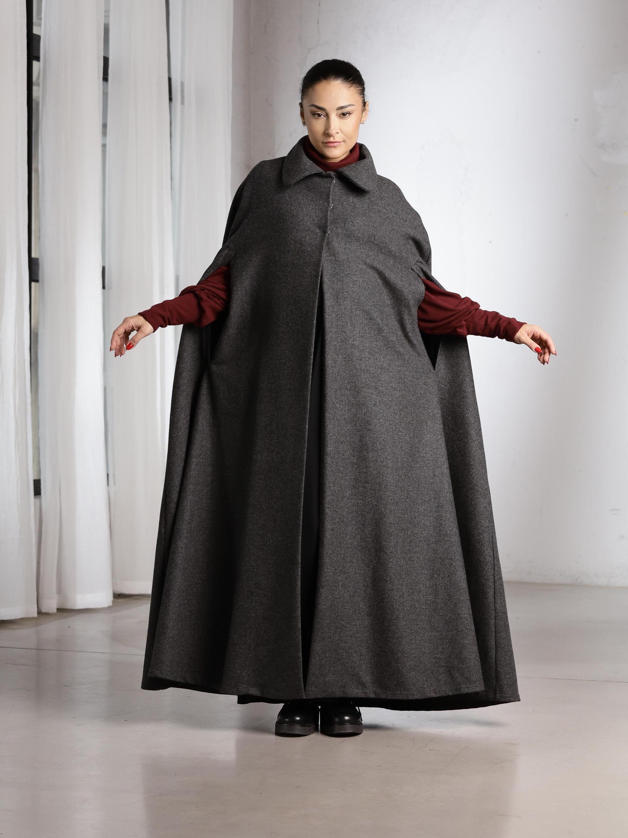 Wool Cloak, Wool Cape Coat, Long Winter Cape, Maxi Coat Women - Etsy