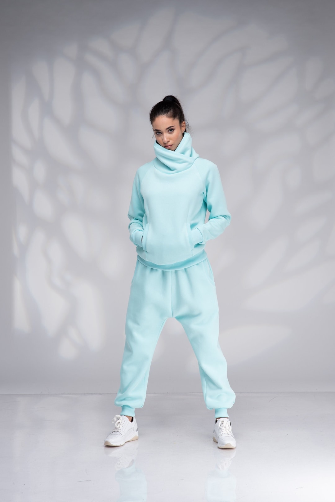 Tuta da donna, felpa e pantaloni in due pezzi, set da jogging