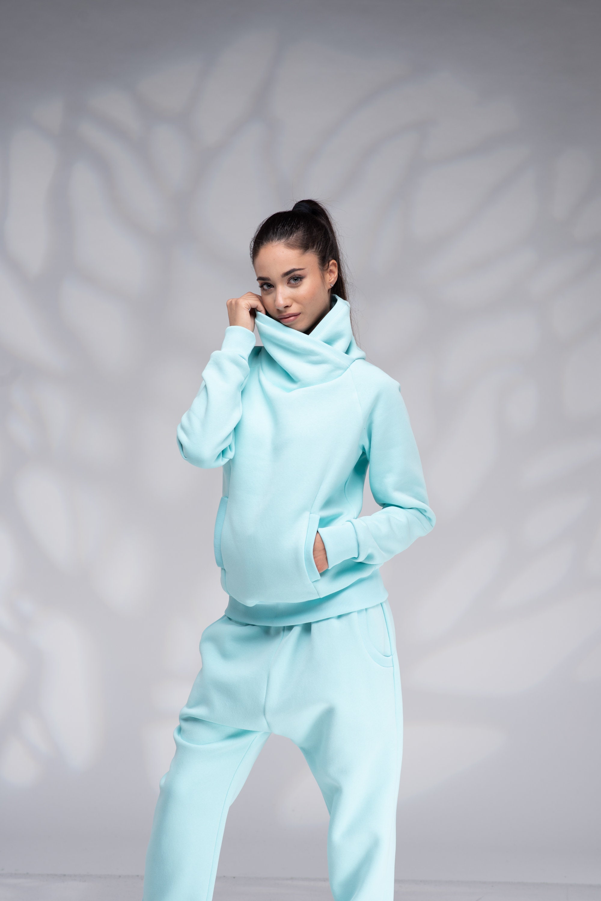 PERZOE Sweatshirt Pants Set 2Pcs/Set Lapel Zipper Neckline Elastic  Waistband High Waist Sweatshirt Pants Set Women Autumn Color Matching  Sweatshirt Sport Trousers Matching Suit - Walmart.com