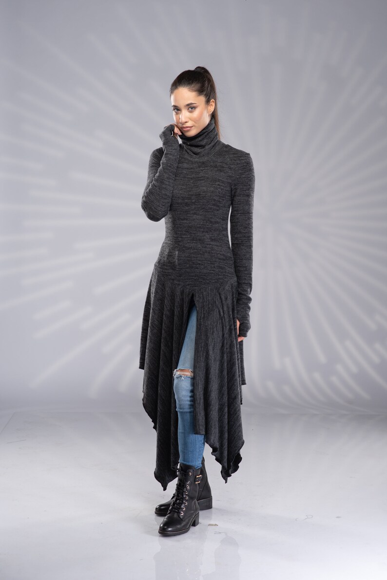 Eye of the Tiger LS TNeck Tunic Asymmetric Skirt