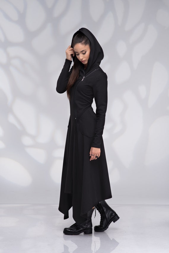 Maxi Sweatshirt Dress, Long Hoodie Sweatshirt Dress, Hooded Dress With  Pockets, Zip Dress, Long Sleeve -  Denmark