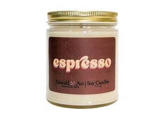 espresso candle, coffee candle, coffee house candle, coffee scented candle, fall candles latte, food candles, savory candles, candle gifts