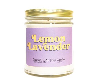 Lemon lavender soy candle