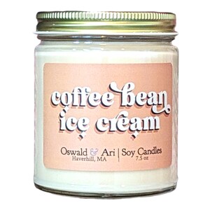 coffee bean ice cream candle, ice cream candle, coffee candle, minimalist candle, summer candles, dessert candle, food candle