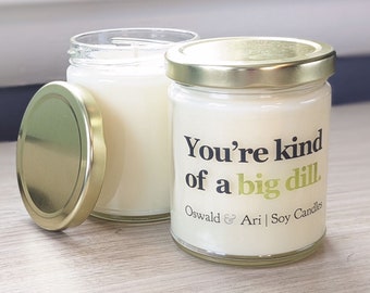 Dill Pickle Scented Soy Wax Candle | Dill Pickle candle | Pickle Candle | Soy candles | Scented Soy Candles | big dill | Father's day gift