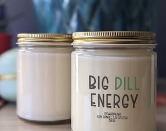 Big dill energy, Pickle candle, pickle decor, pickle gifts, pickle girl, pickle lover gift, pickle queen, pickle gifts, pickle merch, bde