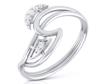 Platinum Diamond Ring for Women JL PT LR 102