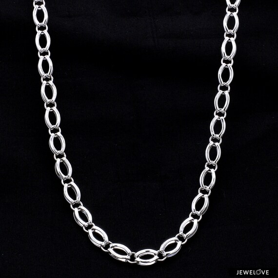 Figaro Chain Platinum Necklace Chain Mens Men's 14k Gold (47gram