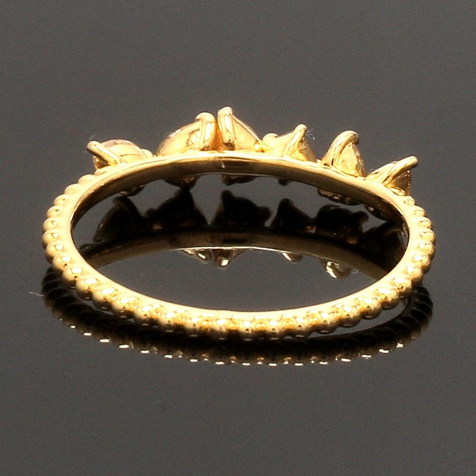18K Yellow Gold Ring With Yellow Diamond JL AU 128 - Etsy