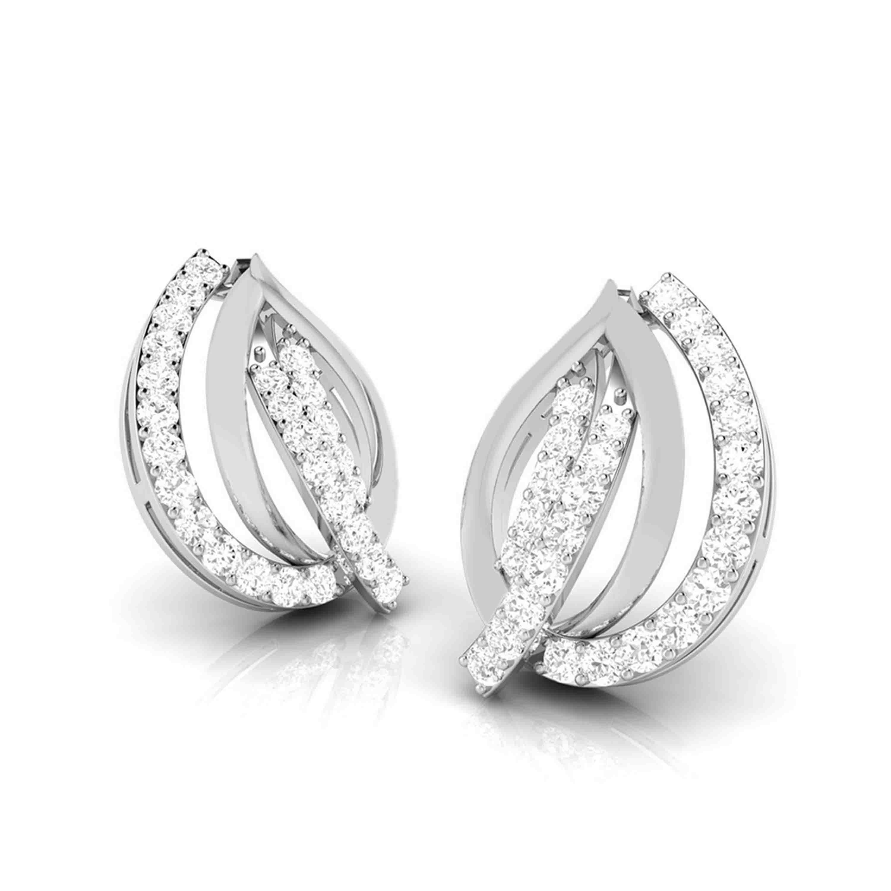 Platinum earrings best sale design
