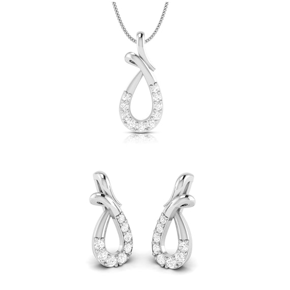 Platinum online pendant set