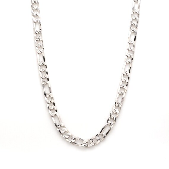 Japanese Figaro Platinum Sachin Chain 