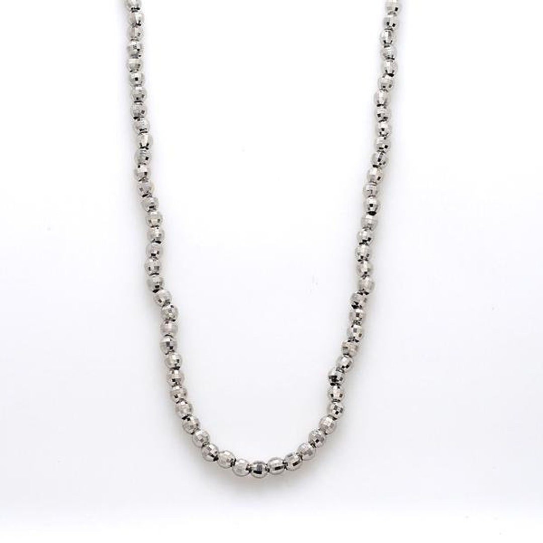 2mm Japanese Platinum Chain With Diamond Cut Balls JL PT 742