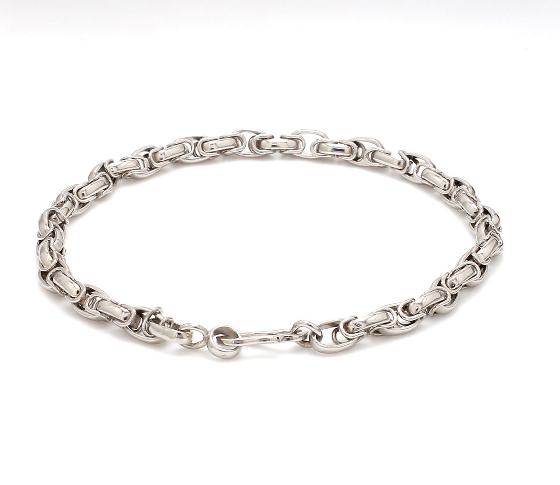 Linked Platinum Bracelet for Men JL PTB 687 Etsy