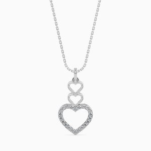 Platinum Diamonds Heart Pendant for Women JL PT P 18013