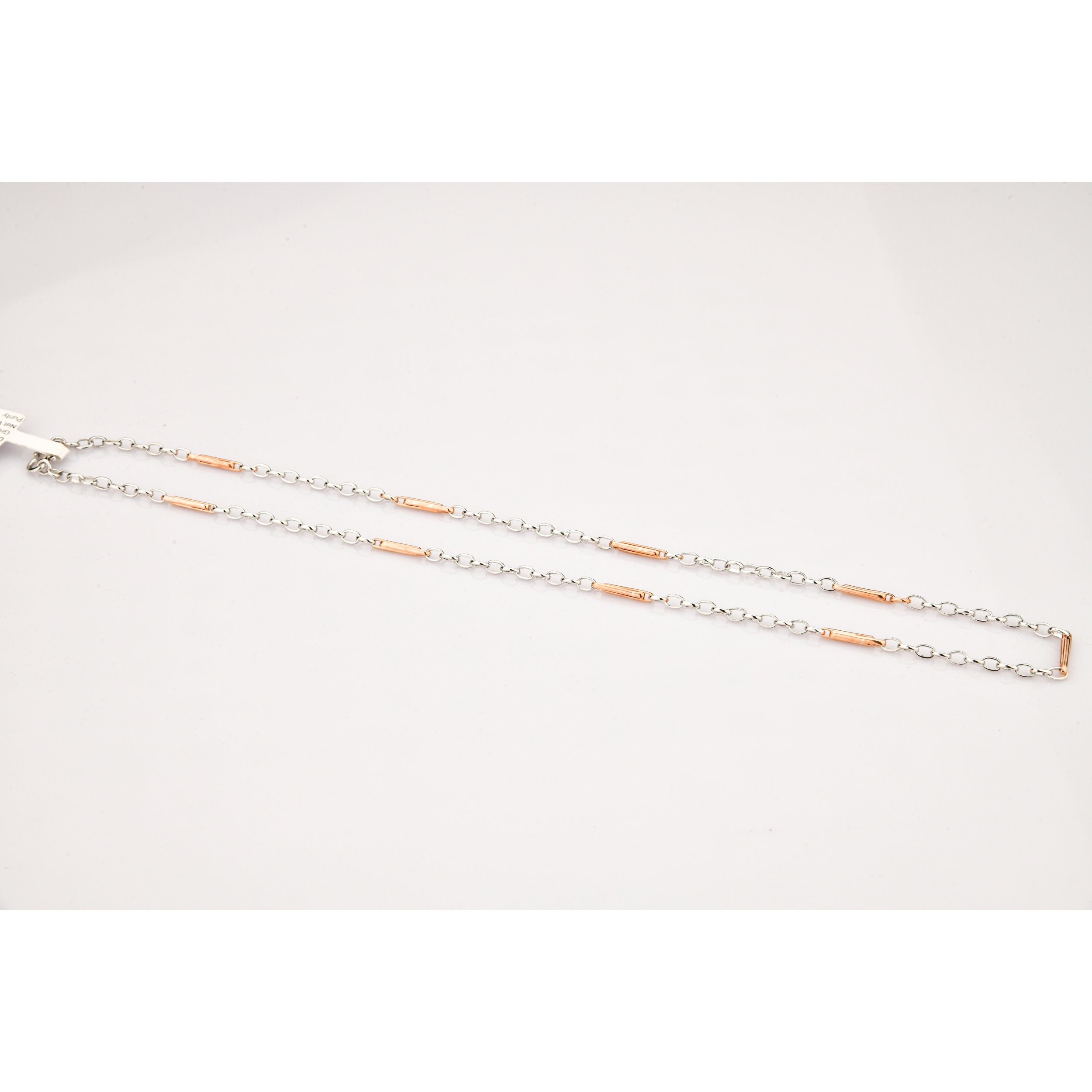 Platinum With Rose Gold Chain JL PT CH 814 - Etsy Israel