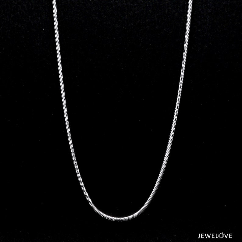 Japanese Thicker Plain Platinum Snake Chain for Men SJ PTO 712-A image 1