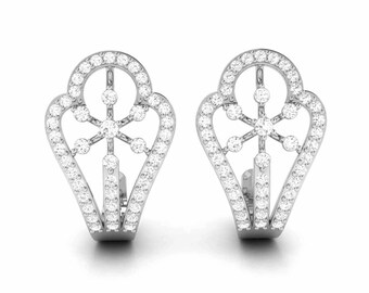 Platinum & Diamond Earrings for Women JL PT E BL-06