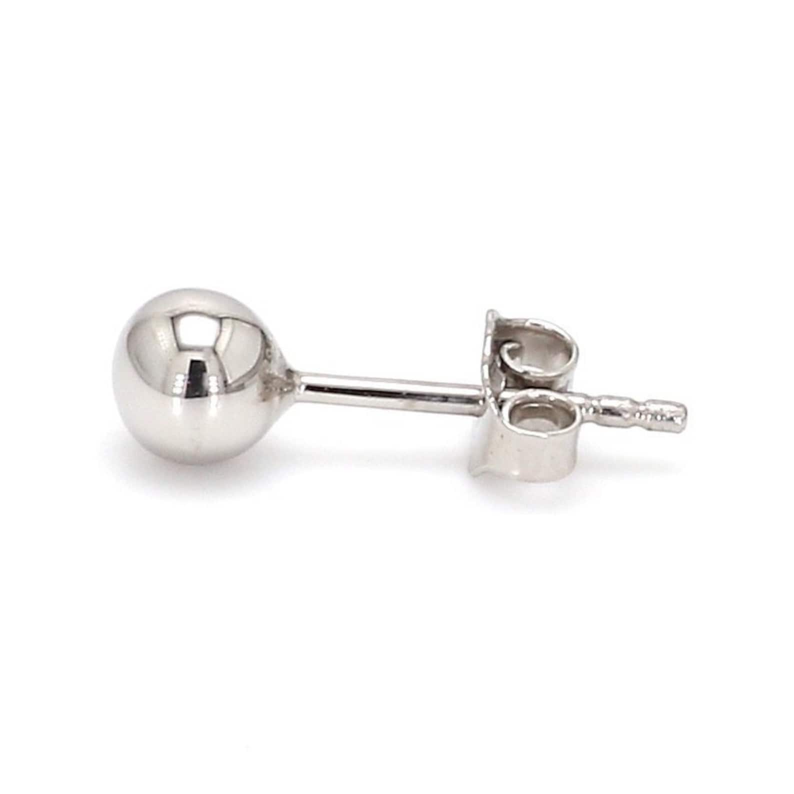 5mm Platinum Ball Earrings Studs JL PT E 187 Etsy