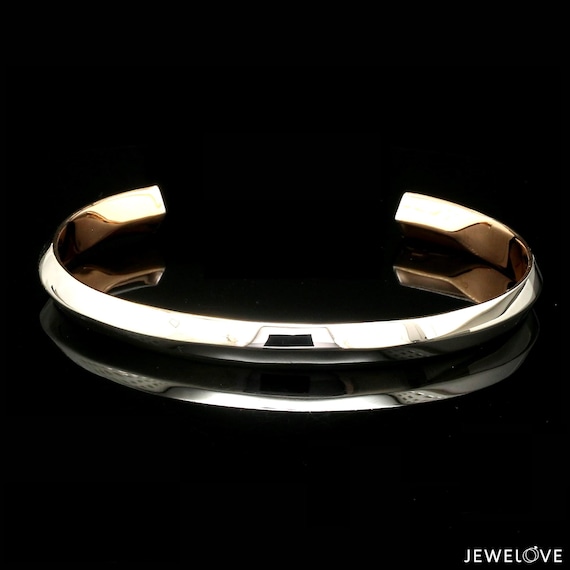 Unisex Platinum Rose Gold Open Kada Hi-polish JL PTB 736R - Etsy