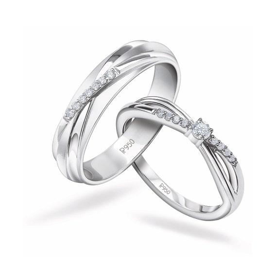 JL PT 453 Elegant Platinum Couple Rings at best price in Jaipur