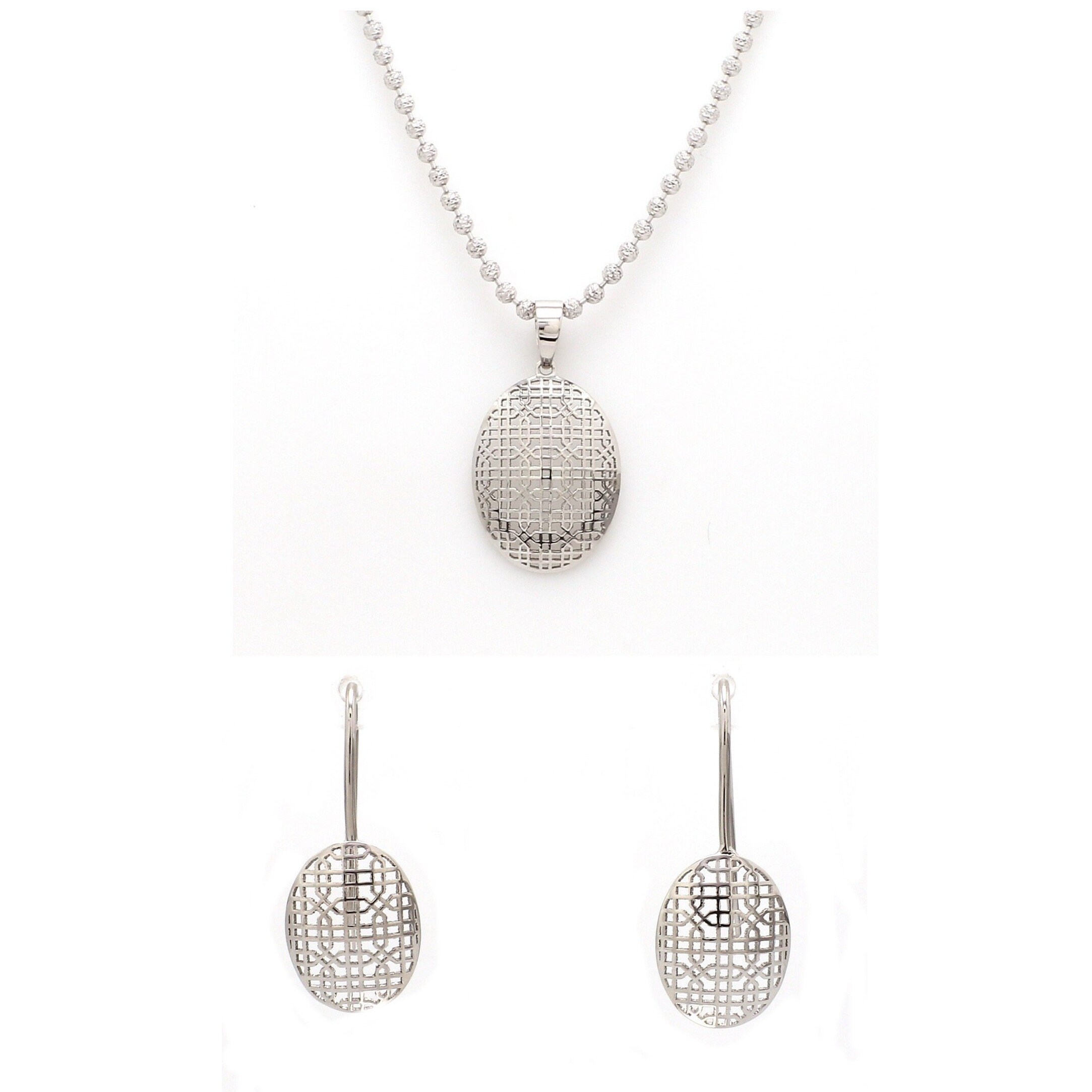 Platinum online pendant set