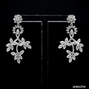 Designer Platinum Diamond Earrings for Women JL PT E 343