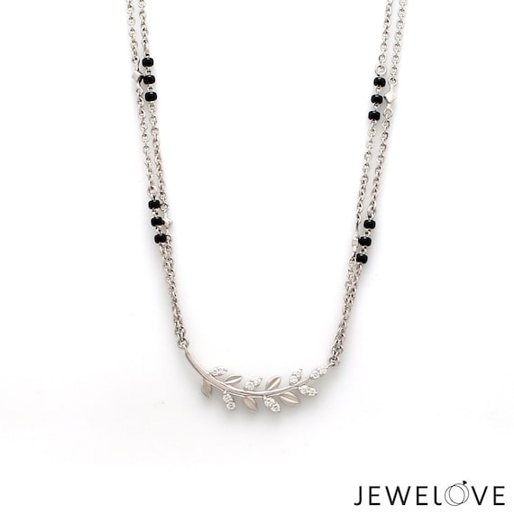 Platinum Diamond Mangalsutra Pendant with Chain JL PT MS 101