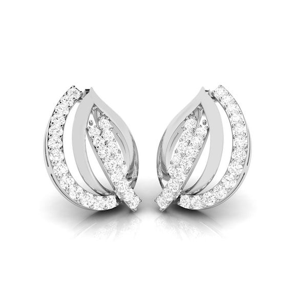 Handmade Platinum Diamond Cluster Earrings | J.S. Fearnley | 6928