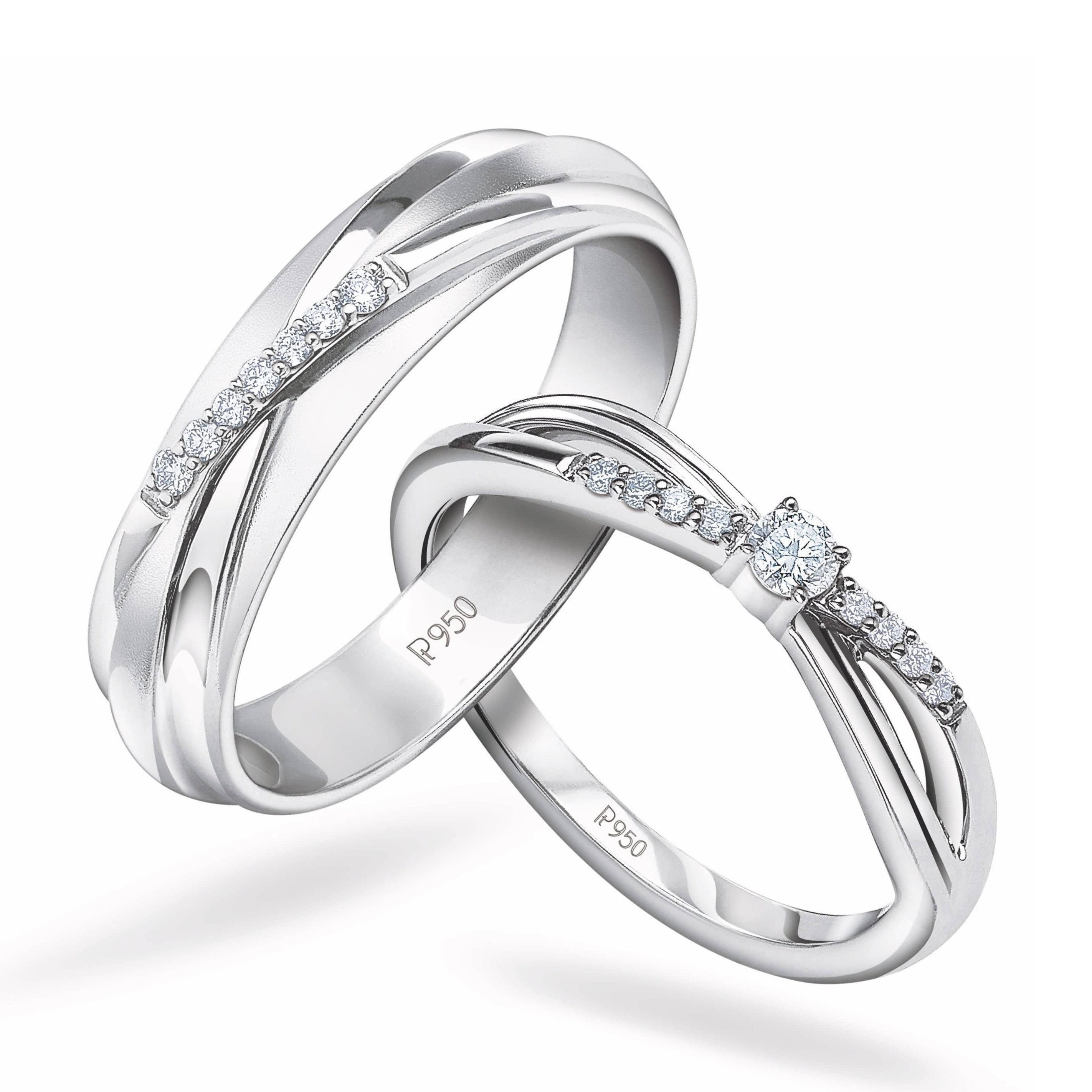 Couple Engagement Ring Platinum Karatcart Platinum Plated