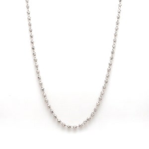 Japanese Platinum Diamond Cut Balls Chain for Women JL PT CH 1072