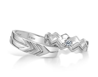 Platinum Diamonds Couple Ring JL PT 1049