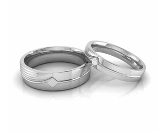 Platinum Diamond Couple Bands JL PT CB 134