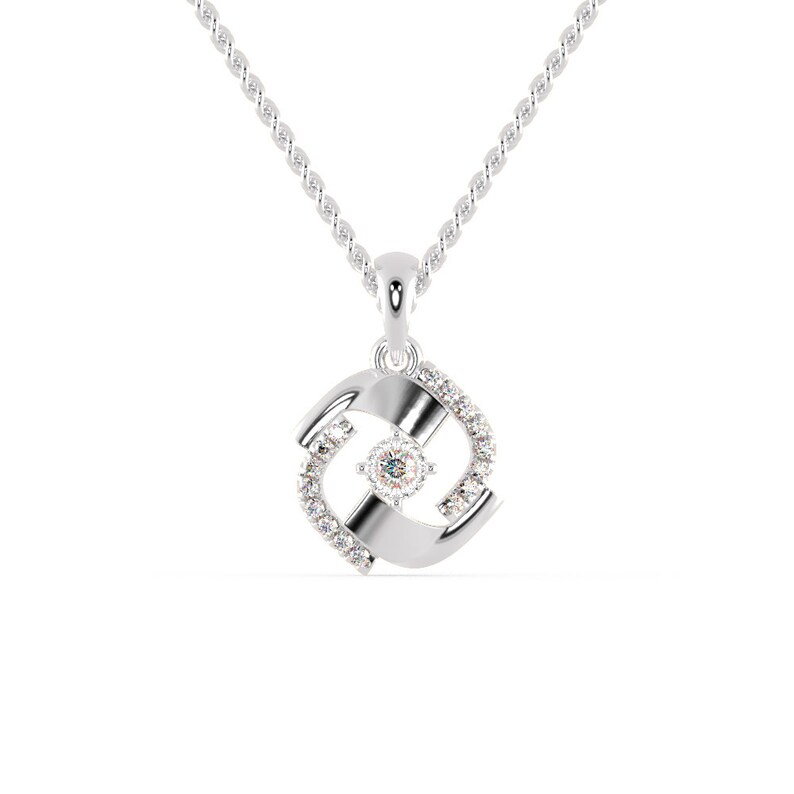 Platinum Pendant with Diamonds for half P Bombing free shipping JL 1243 PT Women