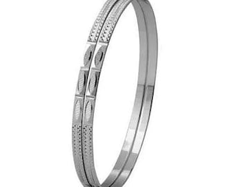 Bracciale in platino con taglio a diamante intermittente SJ PTO 601