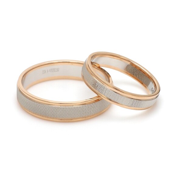 Platinum gold couple best sale rings