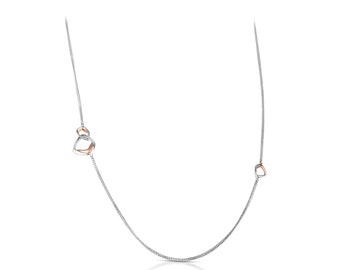 Collar Evara de platino y oro rosa con diamantes para mujer JL PT N 187