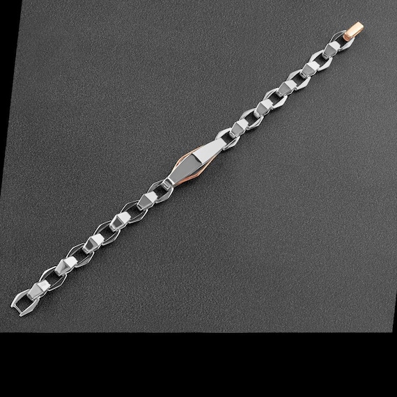 Buy Chain Pattern Men's Bracelet in 950Pt Platinum Online | ORRA