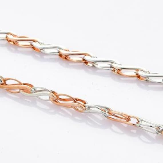 Platinum with sale rose gold chain