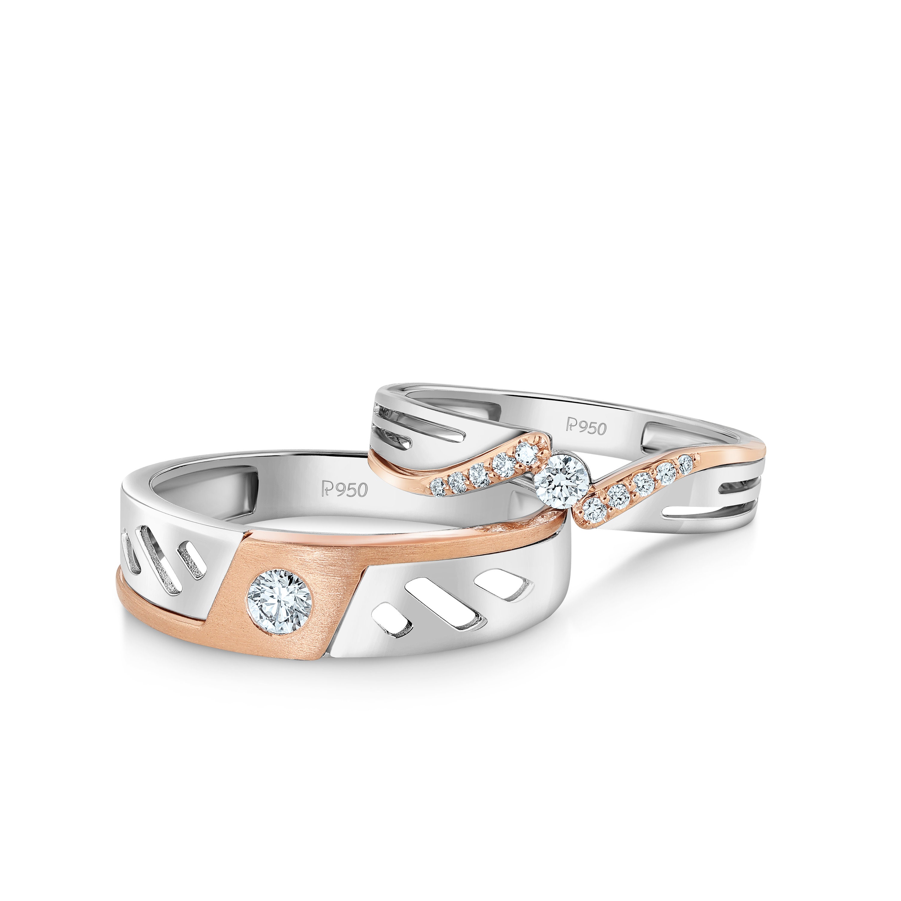 Platinum Engagement Ring Rose Gold Band = No No? | Mixed metal engagement  rings, Gold wedding band, Rose gold halo engagement ring